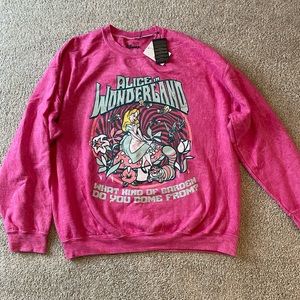 Disney Alice in wonderland crewneck nwt